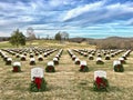 Wreaths Across America Ã¢â¬â honoring our soldiers and vets Royalty Free Stock Photo